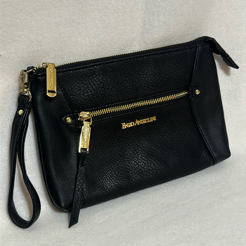 Enzo Angiolini Black Wristlet